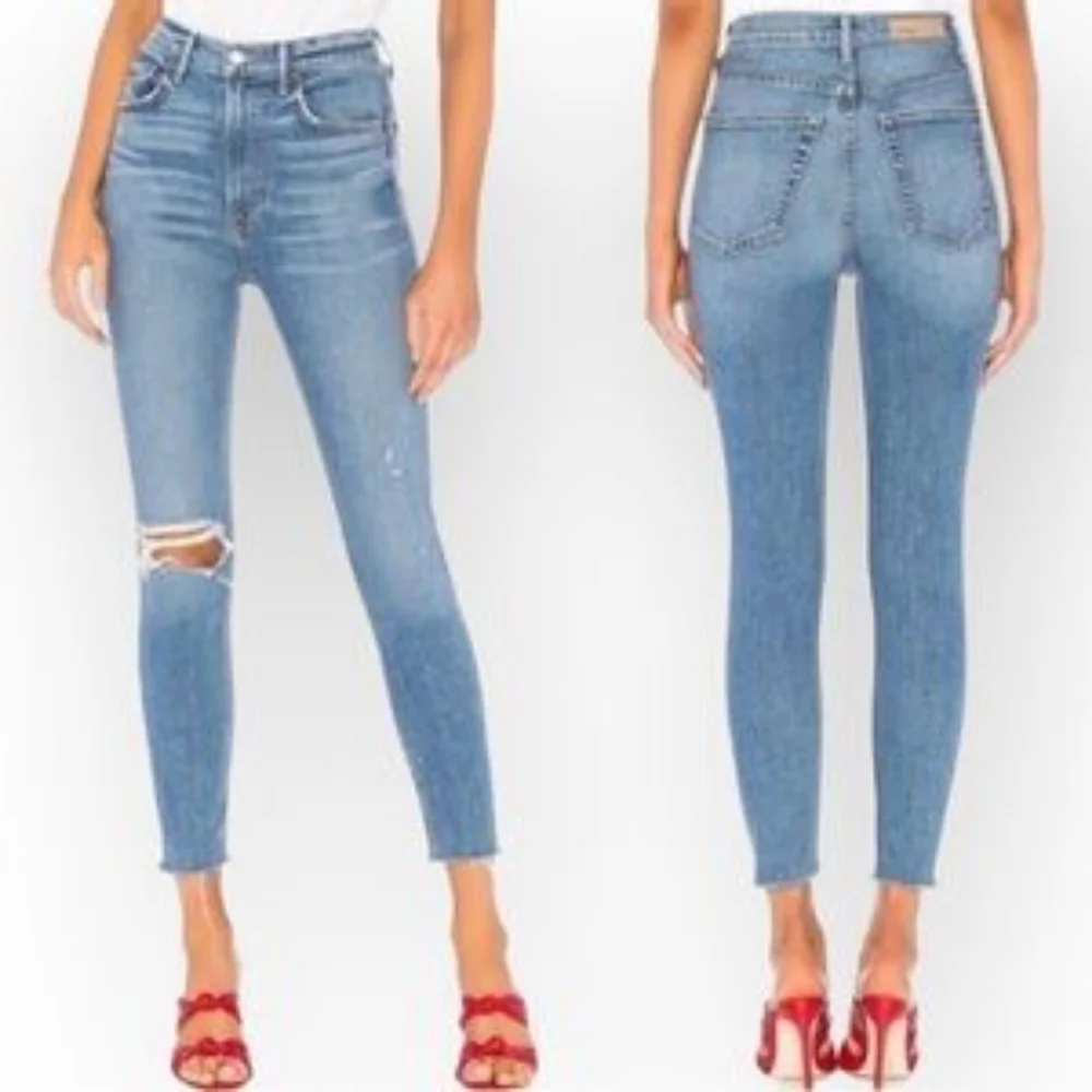 GRLFRND Kendall Super Stretch High Rise Skinny Jeans, Amelia Wash, Size 28 - Picture 2 of 12